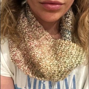 HANDKNIT infinity scarf collar